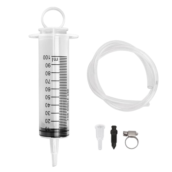 Kit de purga de frenos Tiiyee Jeringa de 100 ml para purgar líquido de frenos