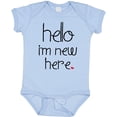 thumbnail image 3 of Inktastic Hello, I'm New Here. Boys or Girls Baby Bodysuit, 3 of 5