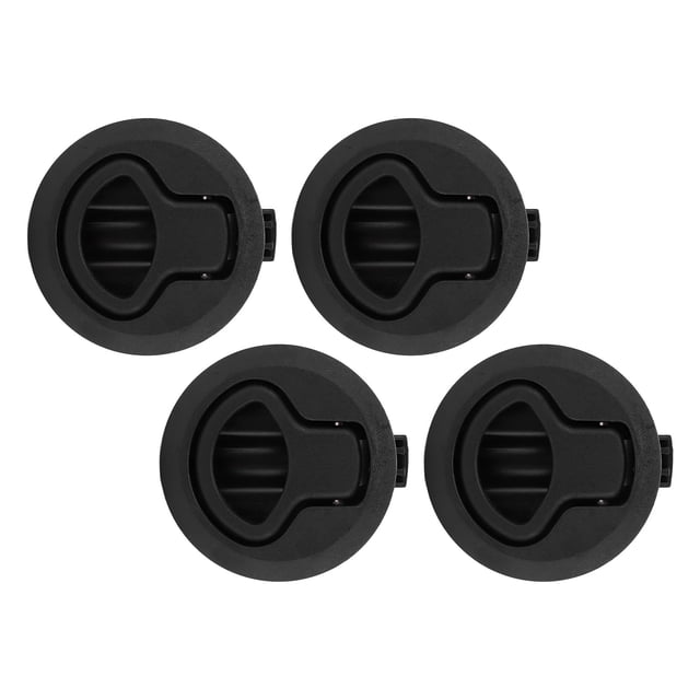 Flush Pull Latch, Protection Black Round Door Pull Lock For RV Trailer For Yacht For Boat