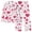 Pink, variant on Tnhcen Women's Heart Print Nightgown Set Long Sleeve Button-Down Lapel Shirt Straight-Leg Pants Home Clothes Set S-3XL