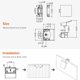 thumbnail image 5 of Sidaley Cerradura de gabinete con botón duradero y Compatible para muebles, pestillo funcional, fácil instalación, mantenimiento, dibujo de Type3 NO3, 5 of 6