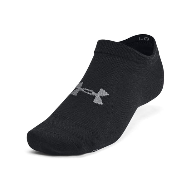 Pack de 6 calcetines Under Armour Essential No Show, unisex, negros, XL