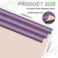 thumbnail image 2 of Uxcell 40 Sheets Flower Wrapping Paper, 21.5" x 21.5" Waterproof Floral Bouquet Wrapping Papers Florist Supplies for Wedding Party Gift Packaging DIY Crafts, Dark Purple/Pink, 2 of 7