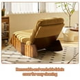 thumbnail image 5 of Cozy Glider Rocking Chair - Retro Striped Corduroy Upholstery - Sturdy Wood Frame - Perfect for Relaxation in Any Room, 5 of 9