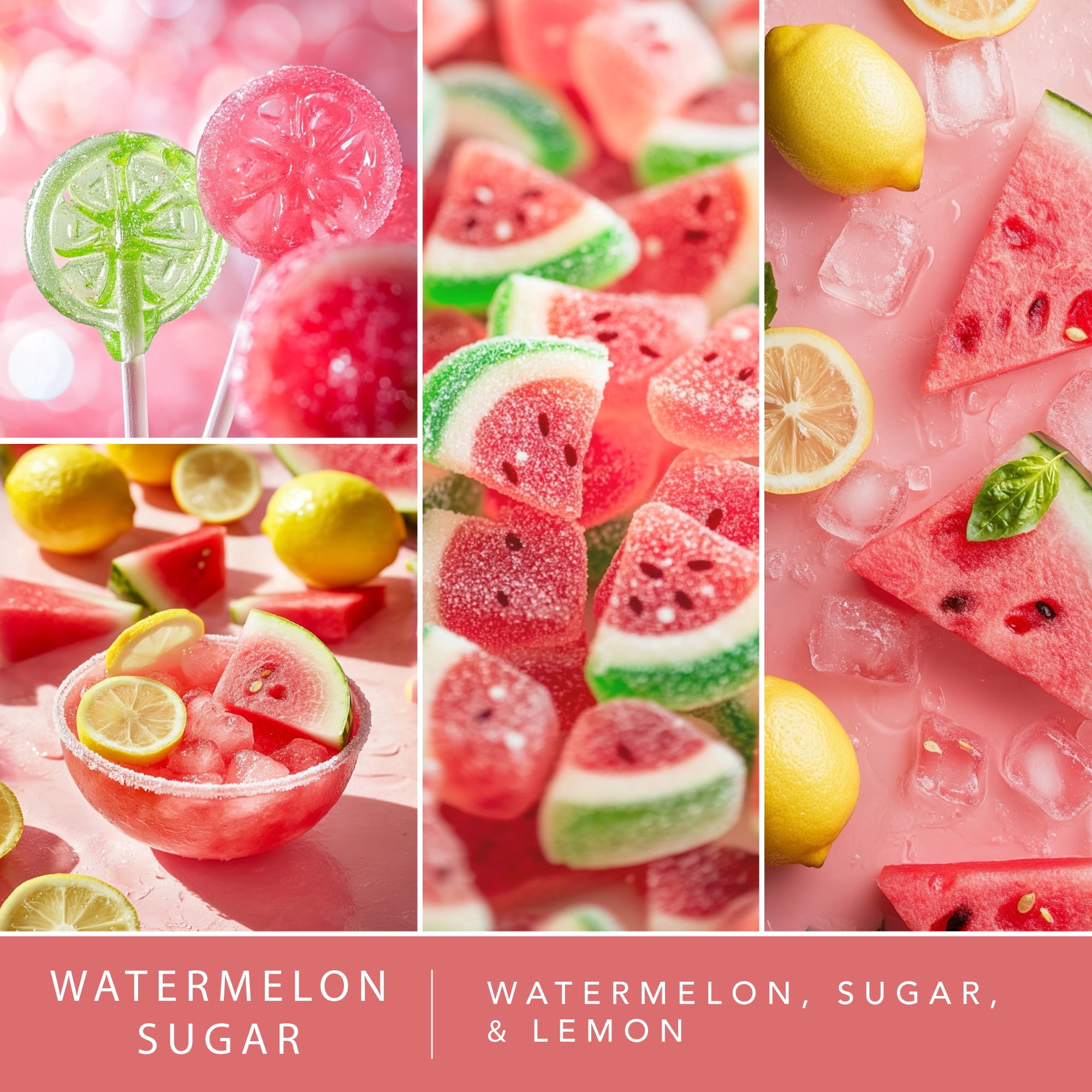 (5 pack) Watermelon Sugar Scented Wax Melts, ScentSationals, 5 oz