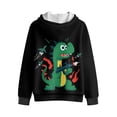 thumbnail image 2 of Chririnla Funny Dinosaur Pattern Fleece Sweatshirt for Kids and Boys - Lightweight Trendy Top with Long Sleeve for Daily Wear and Sports, 2 of 7