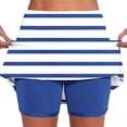 thumbnail image 2 of FNFYFH Striped Skorts for Women Summer High Waist Tennis Skirts with Shorts Pickleball Athletic Workout Golf Skorts with Pockets, 2 of 7