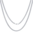 thumbnail image 5 of Nuragold 10K Real White Gold Miami Cuban Link 4.5mm Chain Necklace (16"-30") Italian Jewelry for Men & Women, 5 of 11