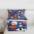 thumbnail image 5 of Erosebridal Ice Hockey Stick Queen Comforter Set,Boys Ball Games Rugby Sport Bedding Comforter Set For Kids Teens,Reversible 3 Pieces, 5 of 7