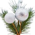 thumbnail image 4 of Holiday Time 9IN Silver Fruit With Pine Pick, 4 of 4