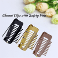 thumbnail image 3 of Pack of 10 Strong Chunni Clips with Pin, Easy to Use with Dupatta, Hijab & Tikka Setting Gold, 3 of 6