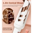 thumbnail image 2 of Auto Hair Curler, Automatic Curling Iron with 4 Temperature & 3 Timer, Automatic Shut-Off, Anti-Scald, Anti-Tangle Rotating Curling Wand for Hair Styling, White, 2 of 8