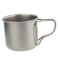 thumbnail image 3 of Taza de titanio con mango plegable, taza de agua de 200ml, tazas reutilizables para acampar, taza de café al aire libre para el hogar, oficina, Picnic, 3 of 9