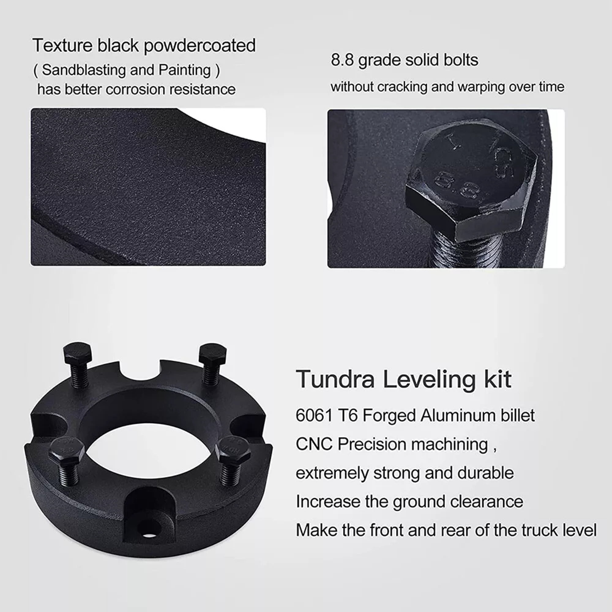 SPEEDWOW 2" Front Leveling Lift Kit Fit for 2007-2019 Toyota Tundra Sequoia 4WD 2WD