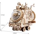 3D Assembly Puzzle Build Your Own Wooden Music Box Craft Kits, Brain