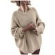thumbnail image 2 of Suéter de cuello redondo para mujer, moda informal, manga larga, color liso, suéter de manga larga, suéter para mujer, 2 of 6
