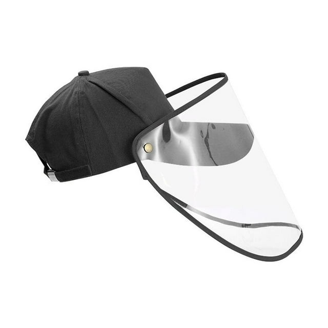 ziyahi Unisex Face Protection Baseball Hat Detachable Transparent Visor Shield Face Protective Cap