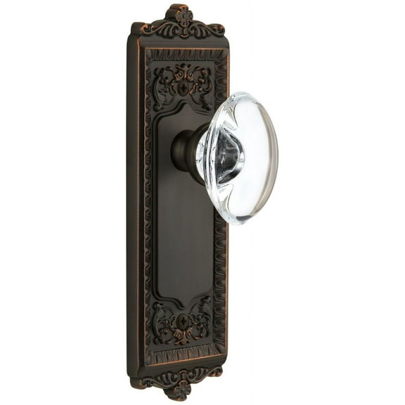 Grandeur Winpro_Prv_238 Antique Victorian Privacy Door Knob Set - Bronze