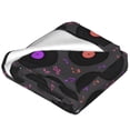 thumbnail image 2 of Salouo Vinyl Records Musical Notes Print Bed Blankets,Flannel Blanket Comfortable Air Conditioning Blanket Lightweight Blanket for Sofa Bed Travel & Couch -50"x40", 2 of 8