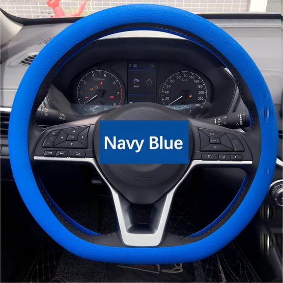 LADYGYM Silica Gel Car Steering Wheel Cover for Men Elastic Breathable Anti-Slip Universal
