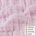 thumbnail image 2 of Viviland Baby Muslin Washcloths 12 Pack for Baby's Sensitive Skin, 6-Layer Cotton Bath Towel, Soft Newborn Baby Face Wipes, Great Shower Gift, 12 x 12 inches (Pure Pink), 2 of 7