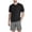 Black 2, variant on TKKCS Mens 2 Piece Short Sets- Summer Lightweight Workout Crew Neck T-Shirt and Elastic Waist Shorts Breathable Beach Vacation Outfits Sky Blue Size XL
