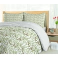 thumbnail image 5 of Ambesonne Nature Duvet Cover Set, Tree Leaves Illustration, 2-Calking, Lime Green and Fawn, 5 of 7