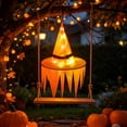 thumbnail image 5 of Hanging Witch Hats with Lights, Halloween Decorations Outdoor Indoor, LED Light Up Jagged Witch Hat, Floating Witch Hat Waterproof, for Porch Yard Patio Garden Tree Home Party Supplies, 5 of 5