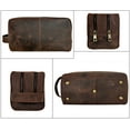 thumbnail image 6 of Leather Toiletry Bag for Men Women Hygiene Organizer Travel Dopp Shaving Kit Cosmetic Makeup Bag by Rustic Town, 6 of 9