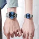 thumbnail image 2 of Relojes De Cuarzo Impermeables Luminosos Curren, 2 Unidades Fondo Plata/azul, 2 of 7