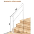 thumbnail image 3 of Outdoor Handrail Kit 2-Pack - White 4-Step Heavy Duty for Stairs, 3 of 7