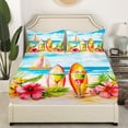 thumbnail image 3 of Erosebridal Tropical Flower Sheet Set Twin, Surfboard Twin Sheet Sets, Beach Ocean Bedding Twin Size, Super Cozy Bedroom Decor, 3pcs, 3 of 7