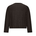 thumbnail image 5 of FAVIPT Sequin Jacket for Women Open Front Crop Cardigan Mesh Breathable Sparkly Shrug Party Cocktail Glitter Jackets Brown,L, 5 of 8