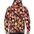 thumbnail image 7 of Pofeuu Ice Cream Cake Print Mens Casual Hooded Collar Drawstring Hoodies Pullover Sweatshirts Casual Long Sleeve Shirts-Large, 7 of 7