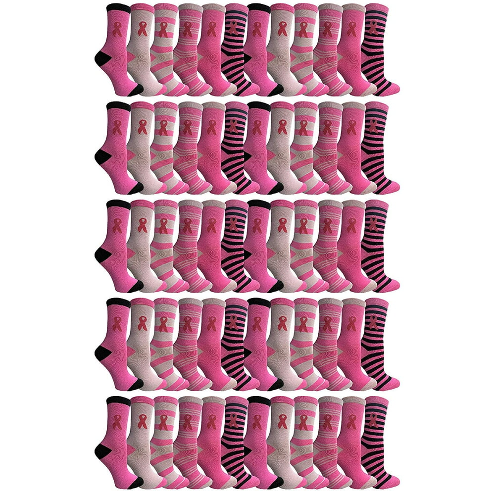 Wholesale Socks Deals Pink Ribbon Breast Cancer Awareness Ankle/Crew