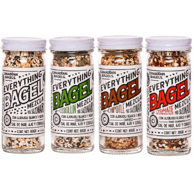 Canadian Bagels | Sazonador Gourmet Everything Bagel (360 g, Kit 4 Sazonadores)