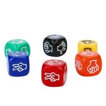 6 Pieces Colored Dice Set, Standard Bulk Colors Dices, Classroom Dice, Translucent 6 Sided Games Dice for Board Games, Parties, Classroom Math Games(Pack of 6)