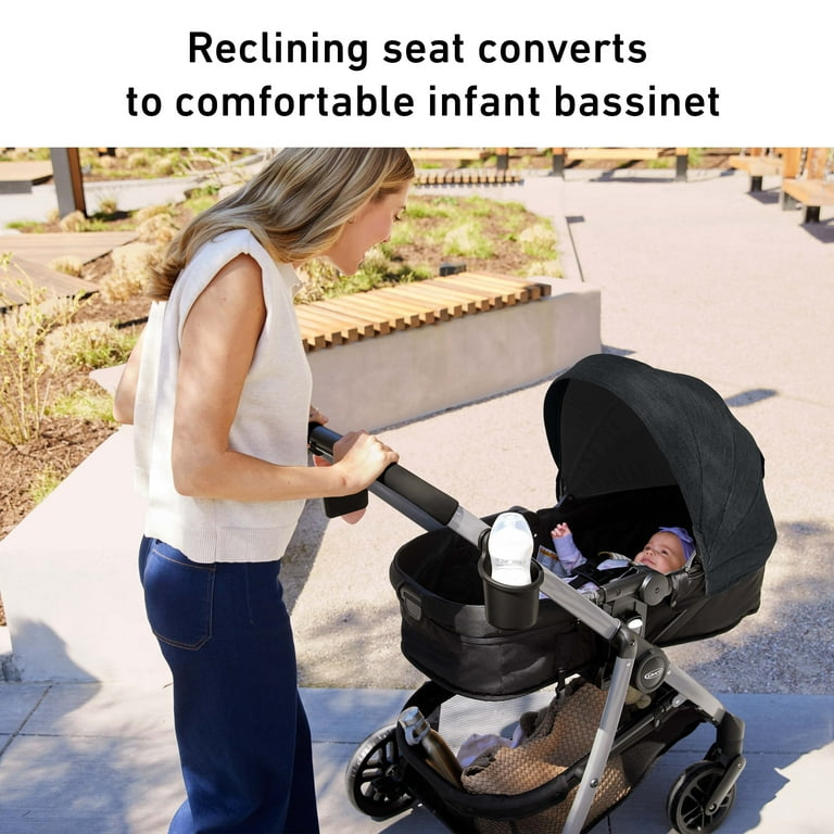 Graco Modes Pramette 3-in-1 Travel System, Toddler Stroller and Infant Car Seat, Lilac Mod, 1 Count