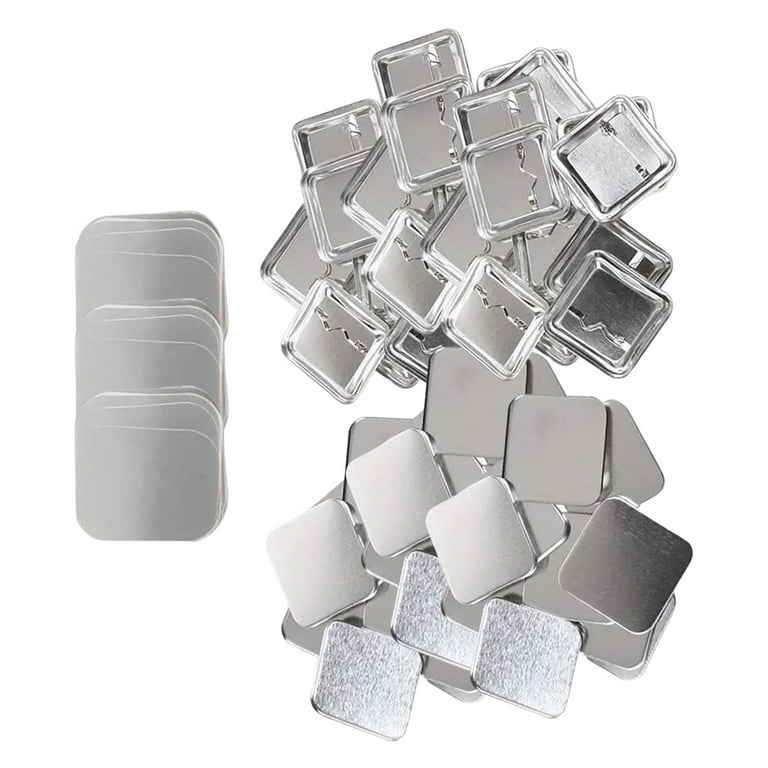 100Set 2''x 2'' Square Pin Button Making Supplies For Square
