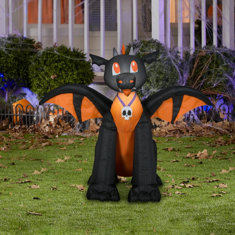 11.5 ft selling Gemmy Inflatable Animated Lighted Dragon & fan Halloween decorations