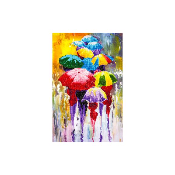 Diamond Art By Leisure Arts Diamond Painting Kits For Adults 14"X16" Intermediate Rainy Day, Full Drill, Art Kits, Dimond Art, For Adults, Kit