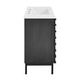 thumbnail image 5 of Cascade 36 in. Black Oak Bathroom Vanity With White, 3-Hole Ceramic Sink Top, 5 of 8