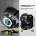 thumbnail image 2 of [2+2 Pack] for Apple Watch Ultra 49mm Screen Protector and Case, 2 Packs Hard PC Frame Cover with 2 Sets Tempered Glass Screen Protector for Apple Watch Ultra 49mm, Black+Clear, 2 of 5