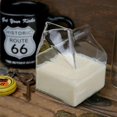 thumbnail image 2 of 1Pc 300ML Half Pint Milk Carton Style Creative Mini Creamer Jug Glass Milk Mug, 2 of 8
