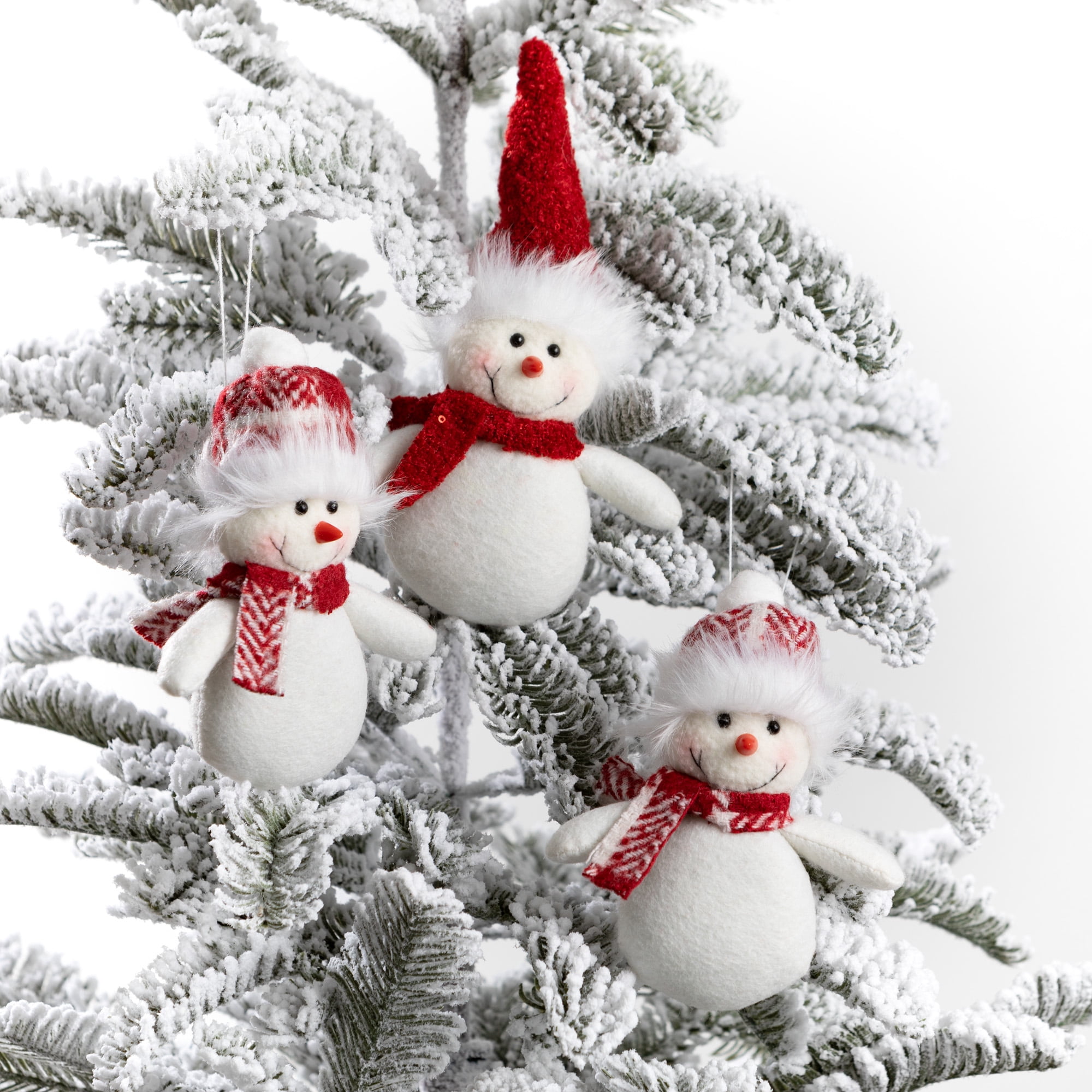 8.25"H Sullivans Crate Snowman Ornament Set 12, Multicolored