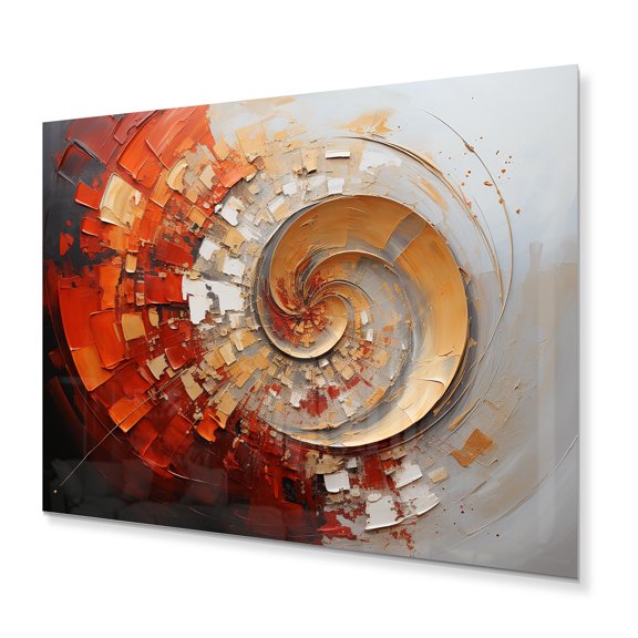 Designart "Energetic VORTEXscape I" Abstract Spirals Metal Art Print