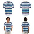 thumbnail image 2 of Xixirimido Geometric Aztec Tribal Print Couples Matching Vacation Outfits Men's Breathable Short Sleeve Shirt & Women's Irregular Hem Dress Coordinated Summer Wear for Dating, Size 3XL, 2 of 7