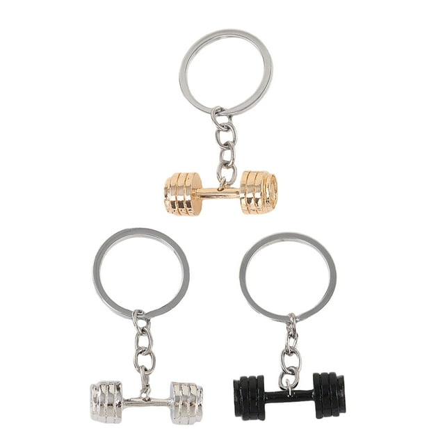 3 Pcs Porte-Clés Haltères Pendentifs Porte-Clés Haltères Décorations de Sac