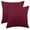 Burgundy, variant on Pack of 2 Corduroy 3D Striped Pillow Covers Soft Soild Cushion Cases, Decorative Square Throw Pillow Covers 18 x 18 Inch Pillowcases for Sofa Bedroom