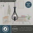 thumbnail image 6 of Monrovia 3 Light Bronze Open Cage Teardrop Pendant Light, 6 of 13